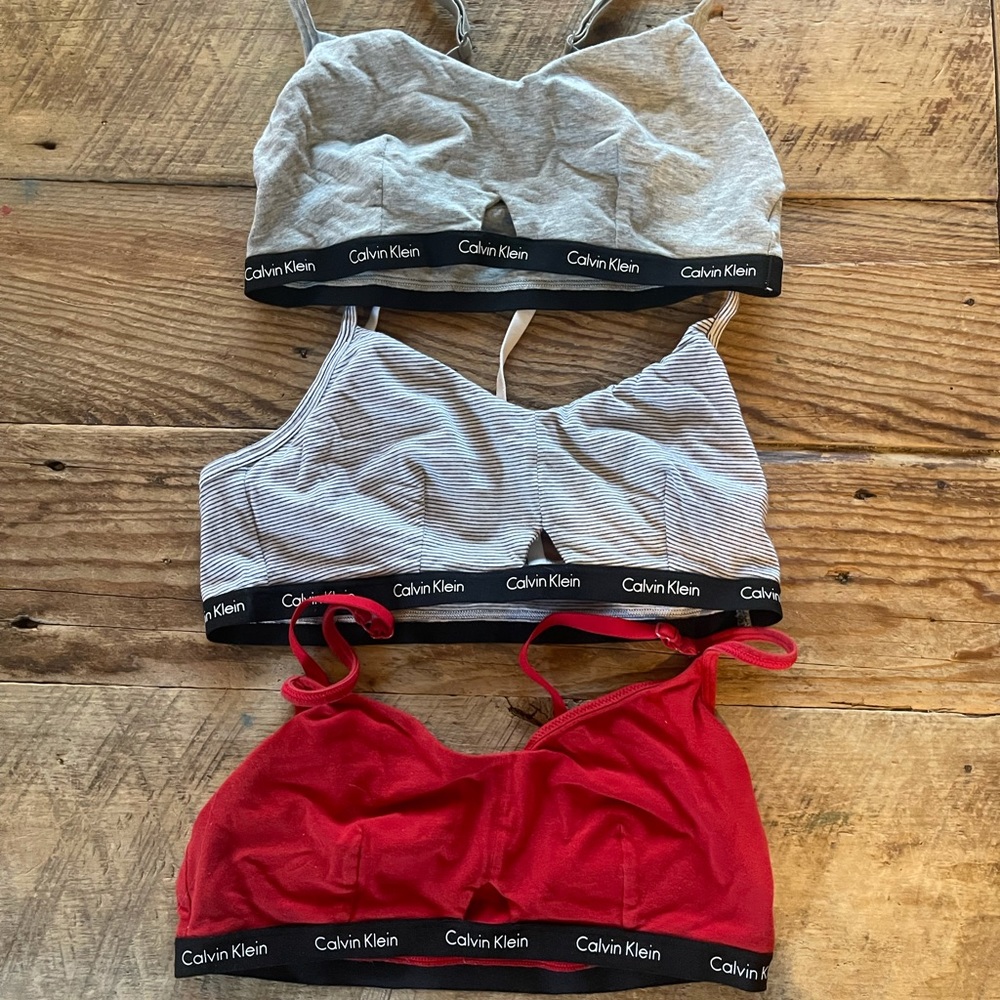 Calvin Klein bralettes! Size large!